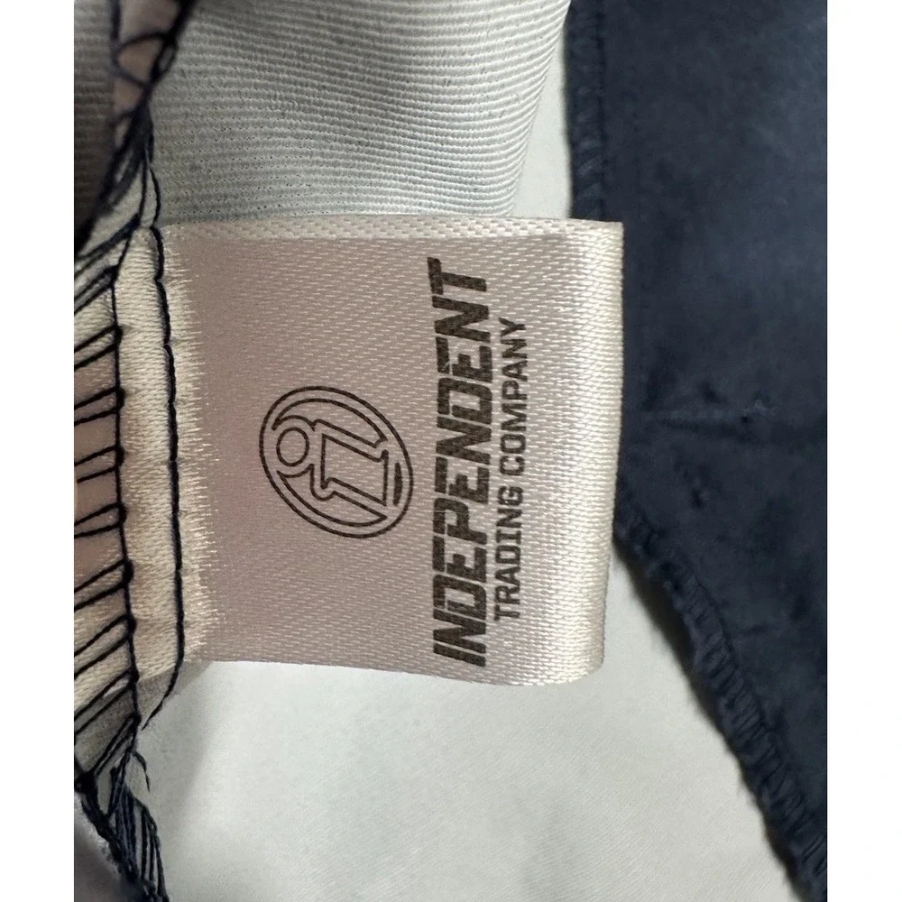 Stiiizy Jacket Mens Large Blue Hooded‎ Snap Up Illinois Windbreaker